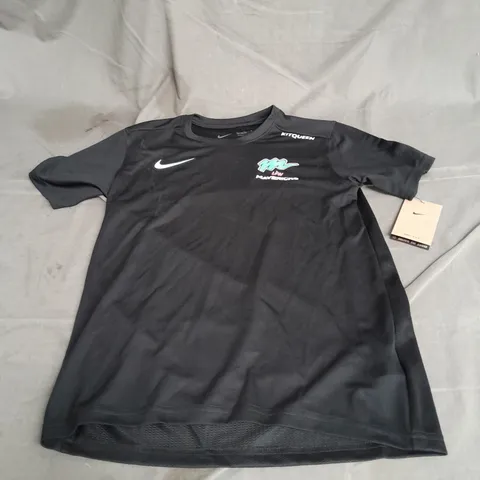 NIKE KIDS DRI FIT FOOTBALL TOP IN BLACK SIZE L