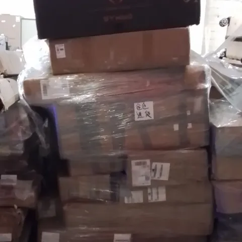 PALLET OF ASSORTED HOUSEHOLD GOODS AND PRODUCTS TO INCLUDE;KIDS BIKE,GAMING CHAIR,COFFEE TABLE