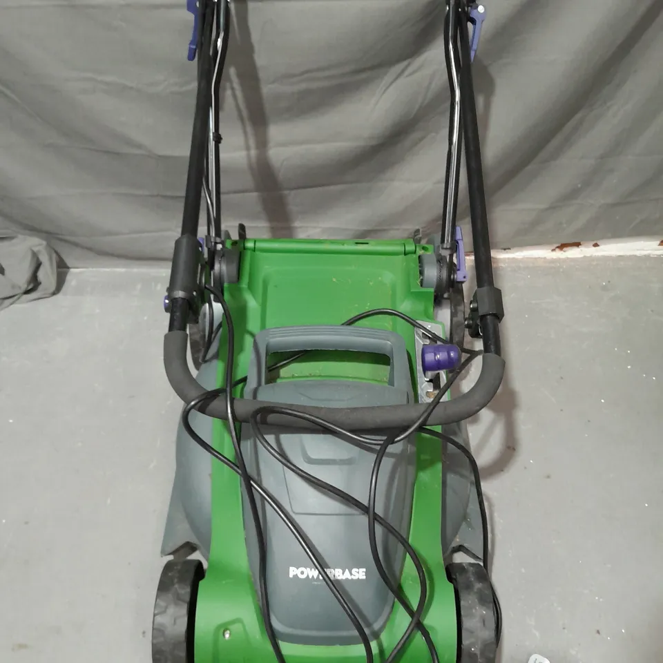 POWERBASE ELECTRIC ROTARY LAWNMOWER - COLLECTION ONLY
