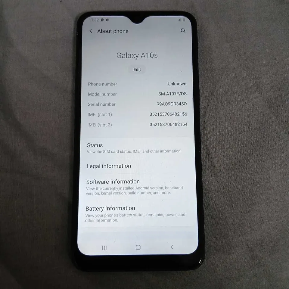 SAMSUNG GALAXY A10S SMARTPHONE – BLUE – DUAL SIM