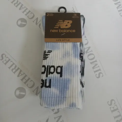 NEW BALANCE LIFE STYLE SOCKS PAIR OF 2 - SMALL
