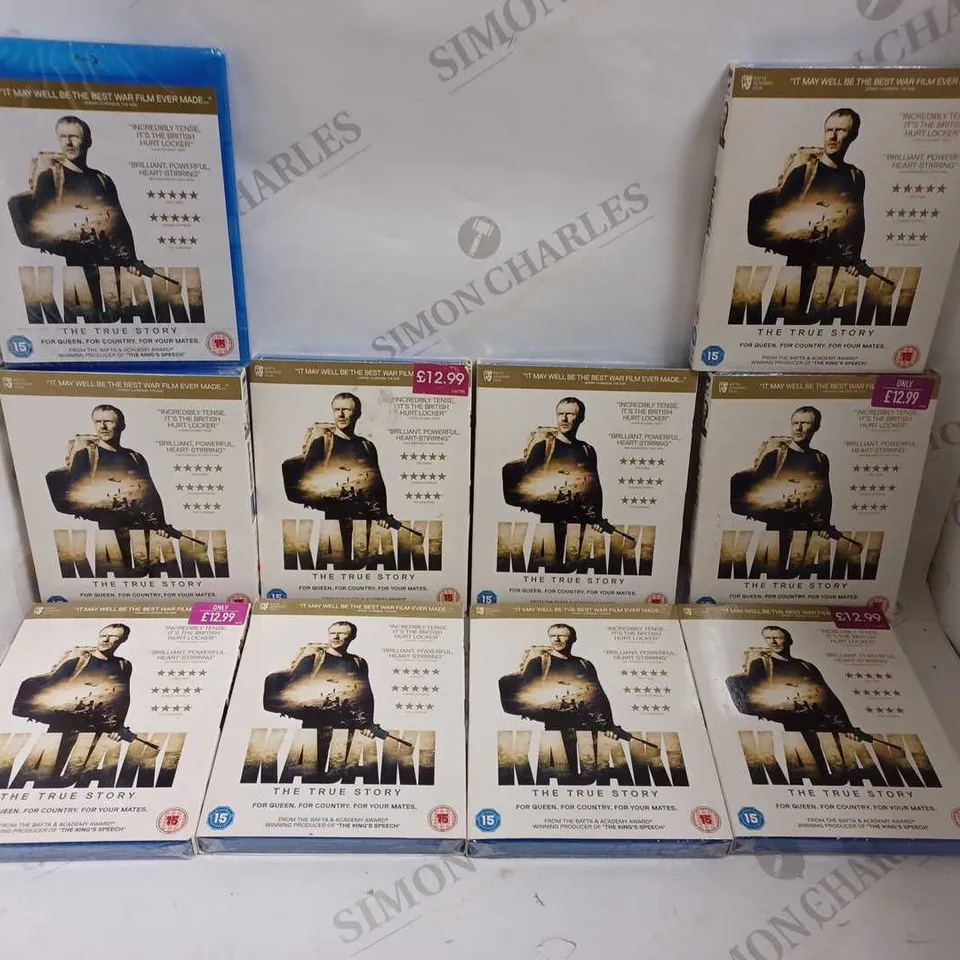 LOT OF APPROXIMATELY 10 'KAJAKI THE TRUE STORY' DVDS ON BLUERAY