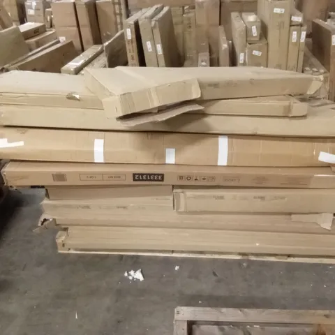 PALLET OF ASSORTED INCOMPLETE DESIGNER FURNITURE PARTS AND PIECES 