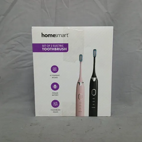 BOXED HOMESMART SET OF 2 ELECTRIC TOOTHBRUSHES