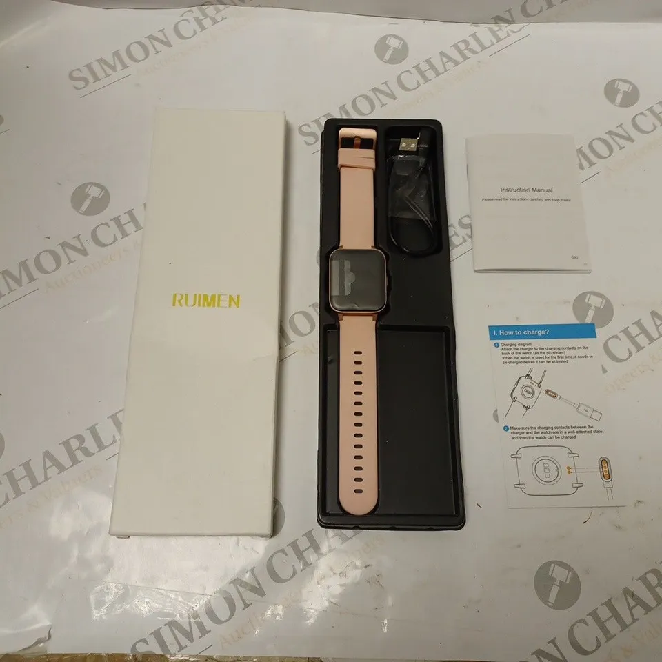 BOXED RUIMEN SPORT SMART WATCH WITH USB CABLE AND INSTRUCTIONS