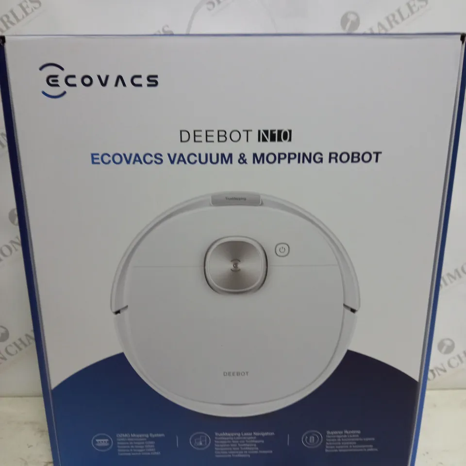 BOXED ECOVACS DEEBOT N10 VACUUM AND MOPPING ROBOT