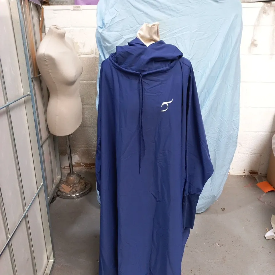 DINAYA BLUE HOODED RAIN PONCHO – XL