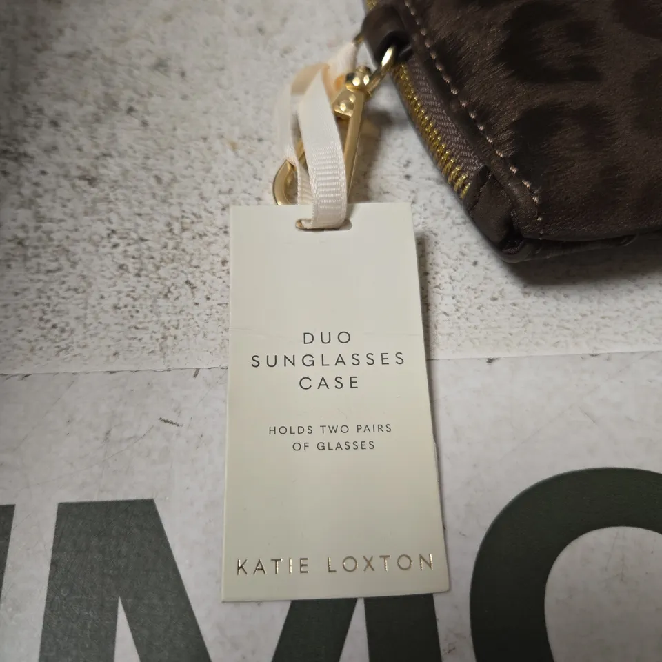 KATIE LOXTON DUO SUNGLASSES CASE – LEOPARD PRINT - CONTAINS NO SUNGLASSES 