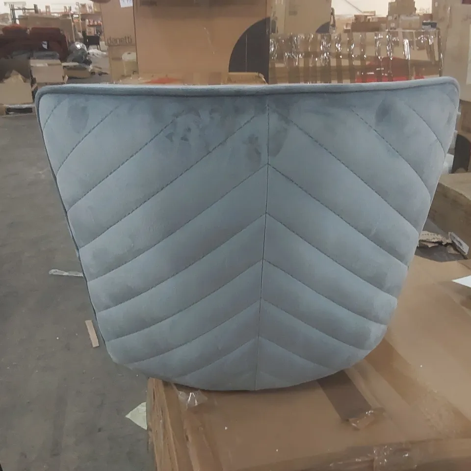 BOXED DANETTI SERENA LIGHT BLUE VELVET BAR STOOL