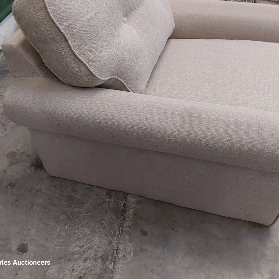 DESIGNER EASY CHAIR FAWN FABRIC 