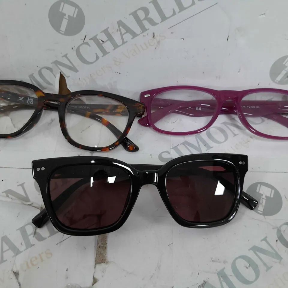 HUMMING BIRD 1 PAIR SUNGLASSES, 2 READER GLASSES CLASSIC
