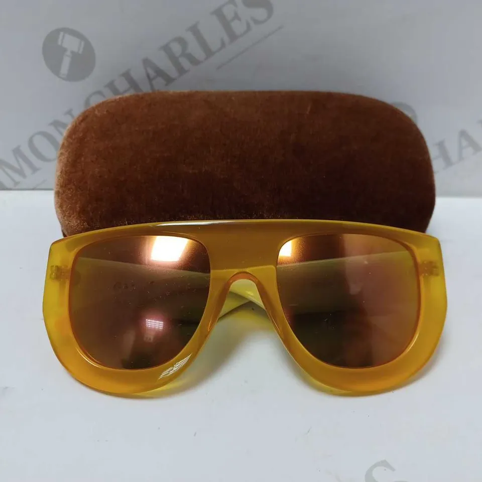 GANNI CAT 2 ORANGE CHUNKY SUNGLASSES 