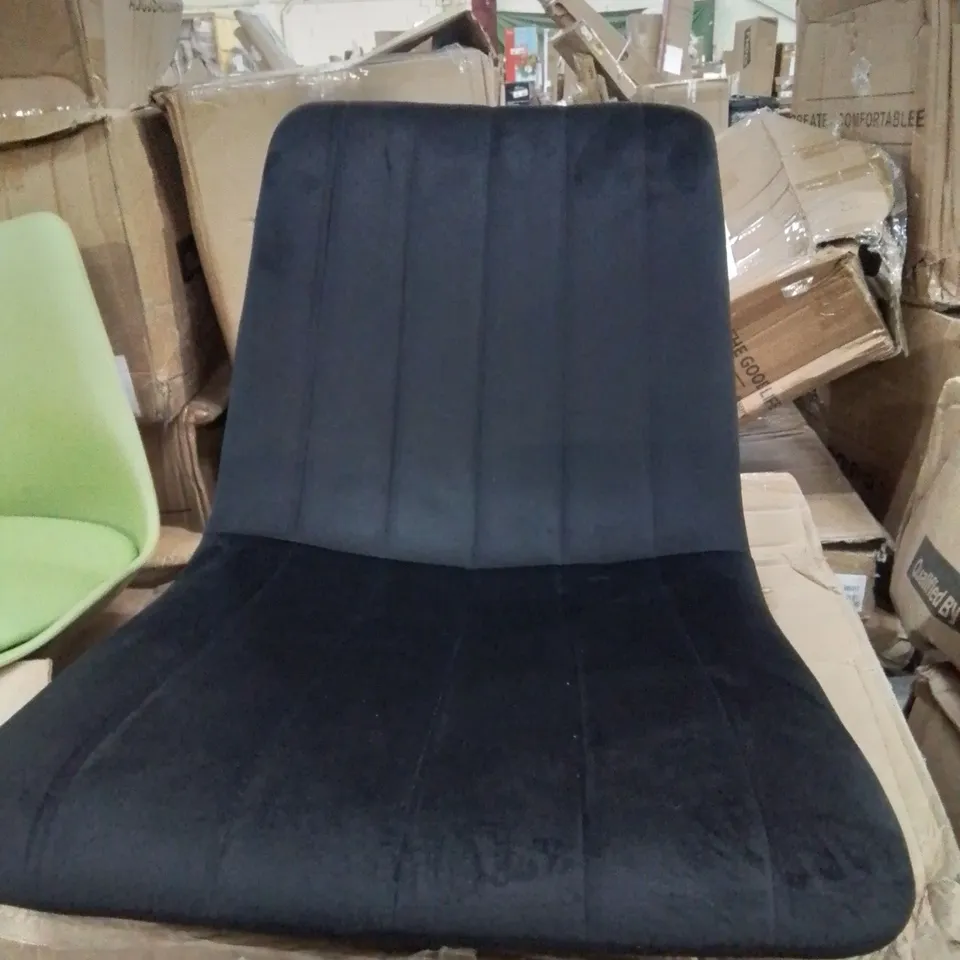 BOXED BLACK VELVET DINING CHAIRS