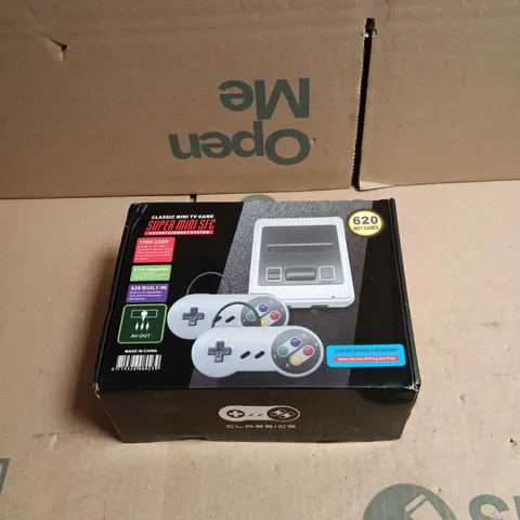 SUPER MINI SFC ENTERTAINMENT SYSTEM CLASSIC MINI TV GAME BOXED, WITH 2 CONTROLLERS