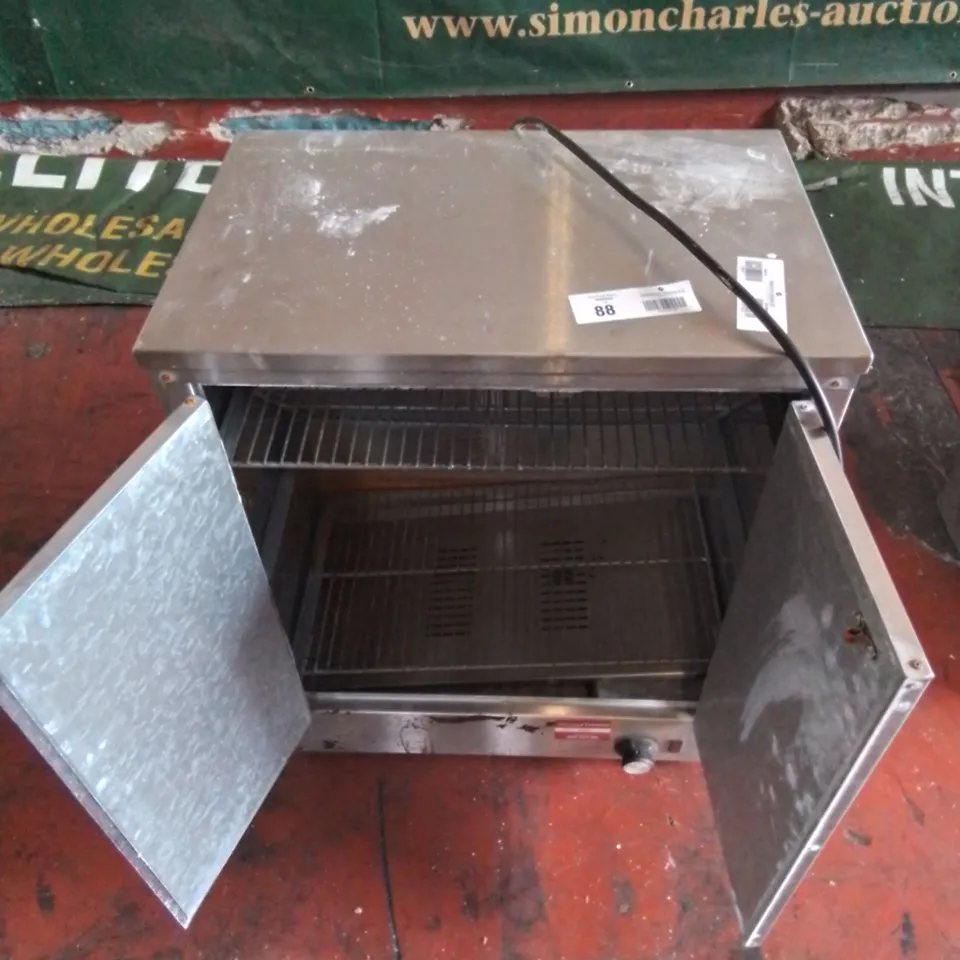 COMMERCIAL SMALL DOUBLE DOOR HOT CUPBOARD
