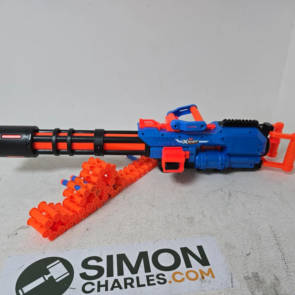 X-SHOT DART BLASTER – BLUE & ORANGE WITH DARTS (TOY GUN)