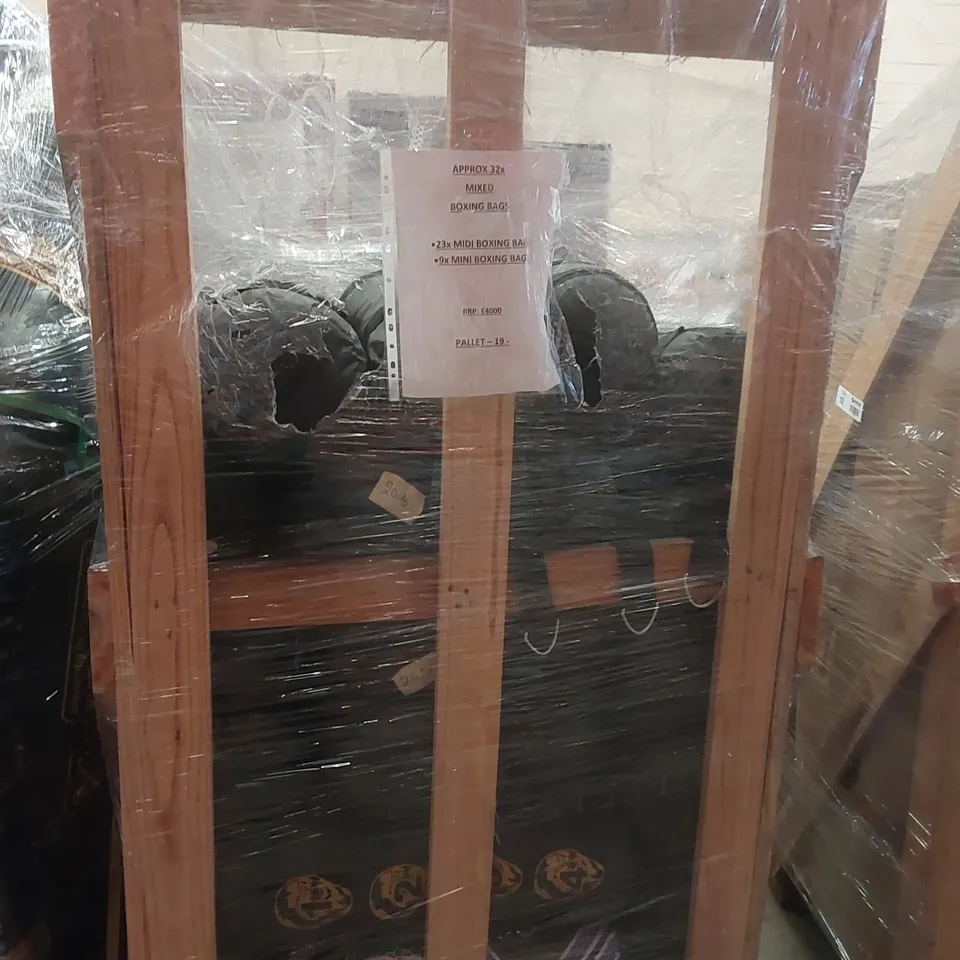PALLET CONTAINING VERY LARGE QUANTITY OF ASSORTEED PUNCH BAGS