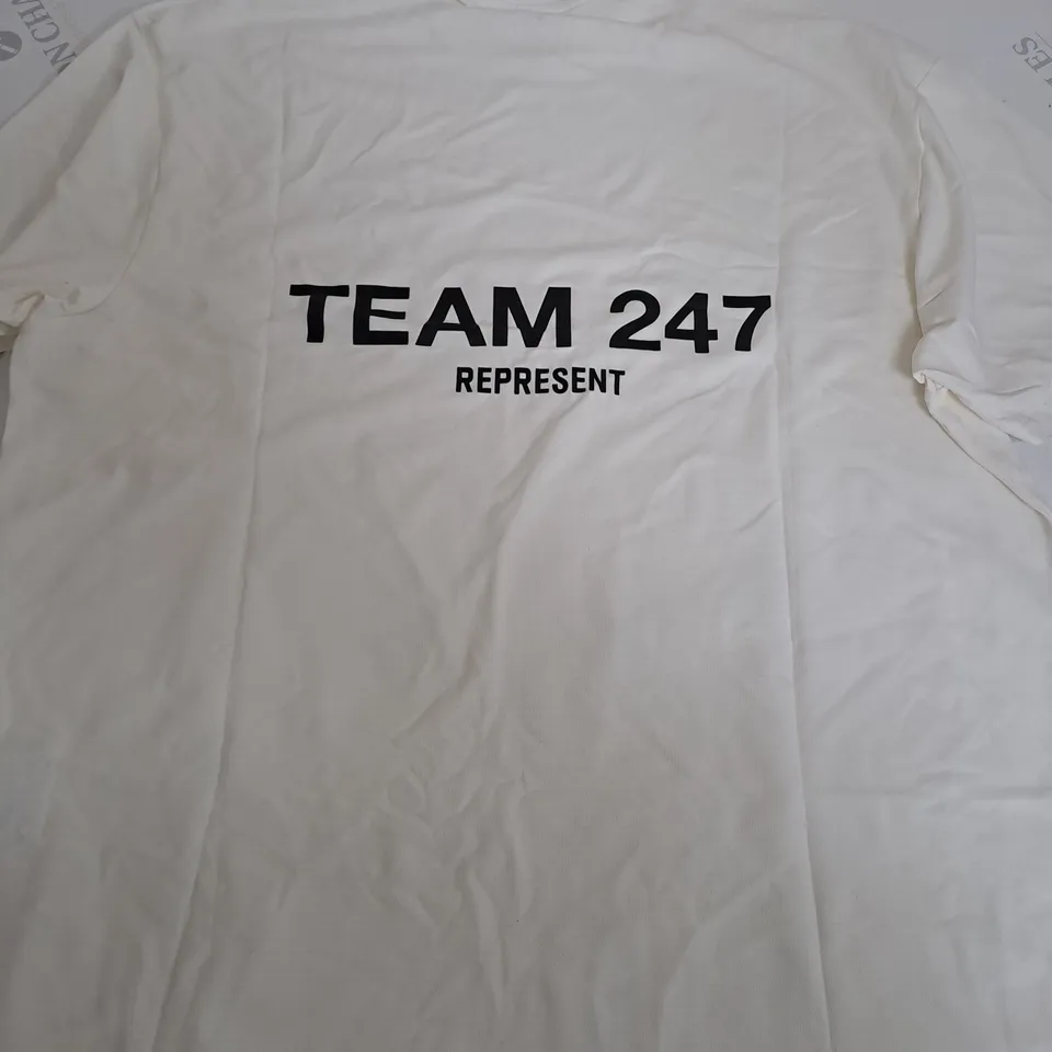 REPRESENT TEAN 24/7 TRAINING SPORTS TOP IN CREAM - MEDIUM