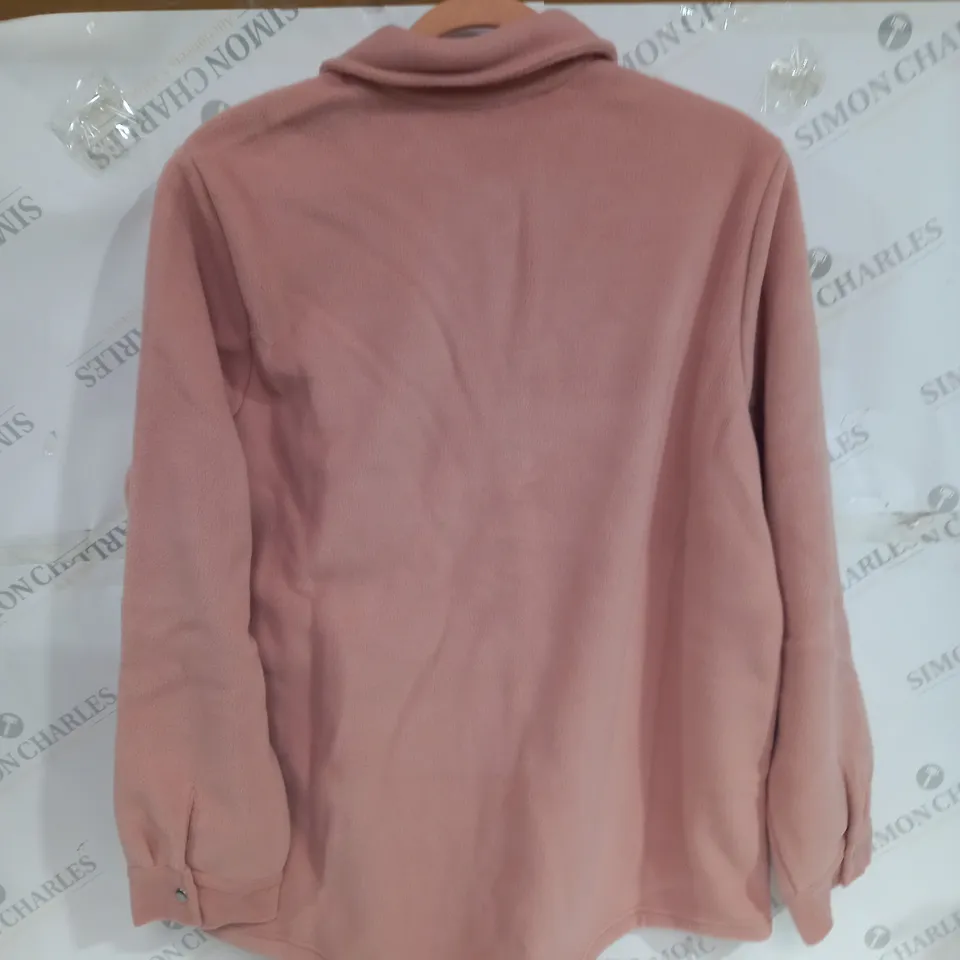 D&CO FLEECE JACKET IN DUSTY PINK SIZE XL 100% POLYESTER