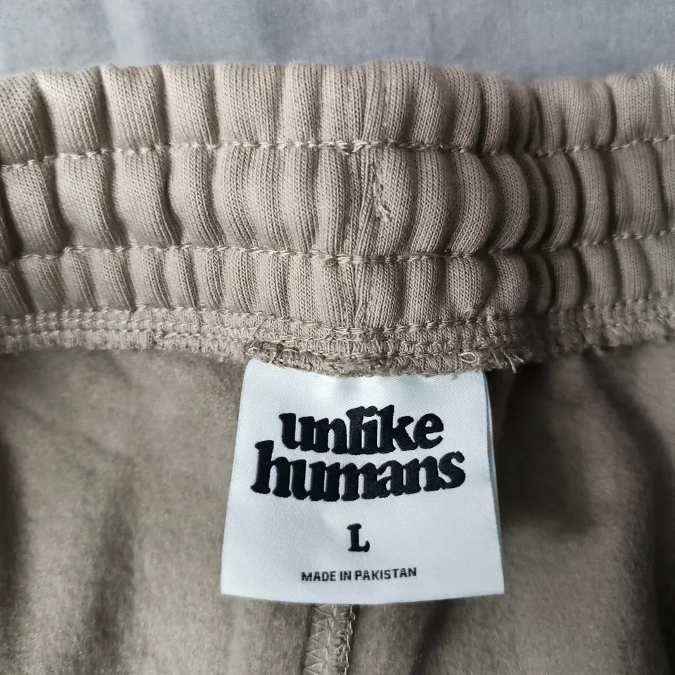 UNLIKE HUMANS MEN'S JOGGERS – KHAKI, UK SIZE L