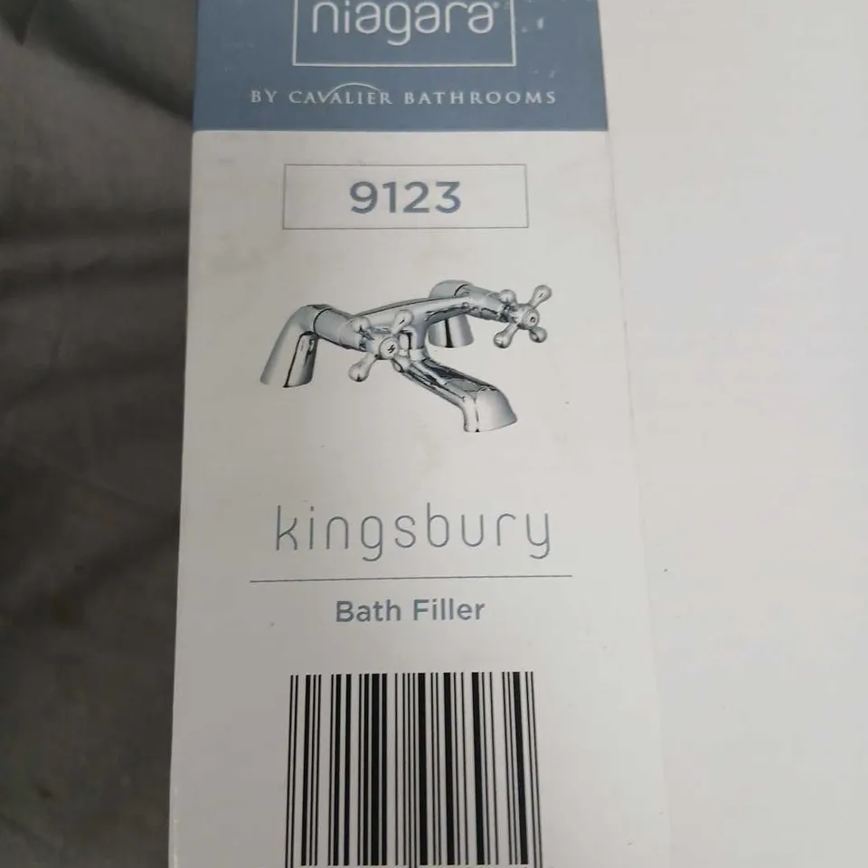 KINGSBURY BATH FILLER – CHROME, TWO CROSS HANDLES H & C