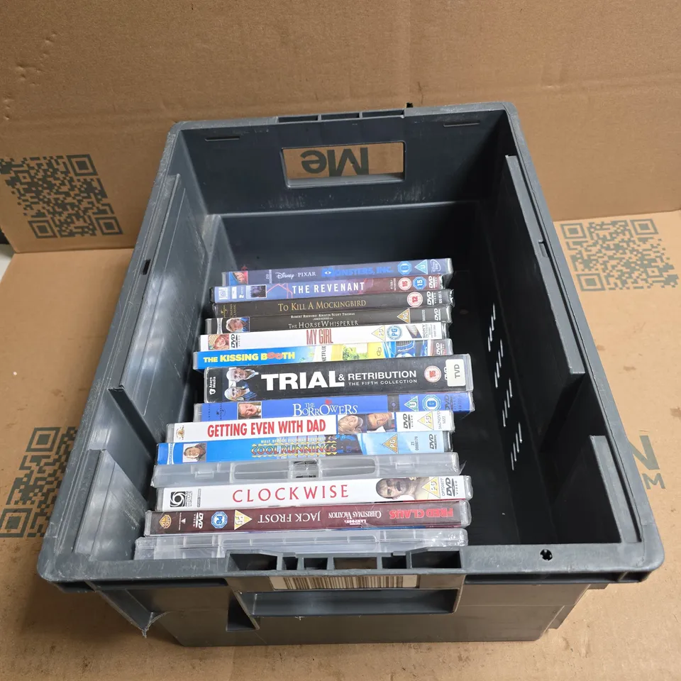 TOTE OF APPROXIMATELY 14 ASSORTED DVDS TO INCLUDE THE REVENANT, MONSTERS INC, TO KILL A MOCKINGBIRD ETC