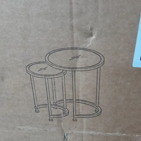 BOXED ARUBA NEST OF LAMP TABLES,