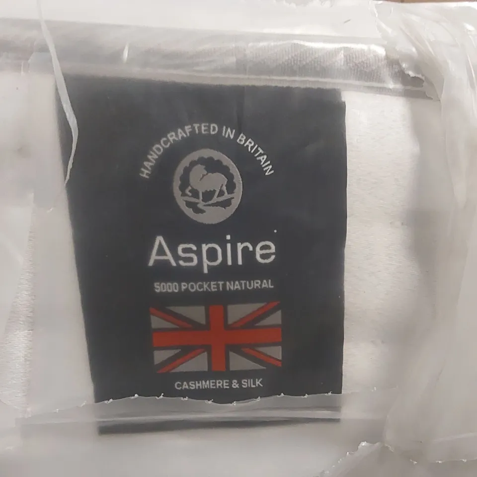 QUALITY BAGGED ASPIRE 5000 POCKET NATURAL CASHMERE & SILK 4'6 DOUBLE MATTRESS 