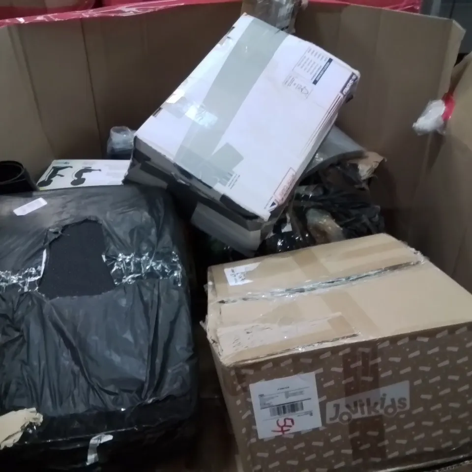 PALLET OF ASSORTED HOUSEHOLD GOODS AND PRODUCTS TO INCLUDE;FULLY ENCLOSED CAT LITTER BOX,MULTIFUNCTIONAL FOOD PROCESSORS,WHEELCHAIR FOR DOGS