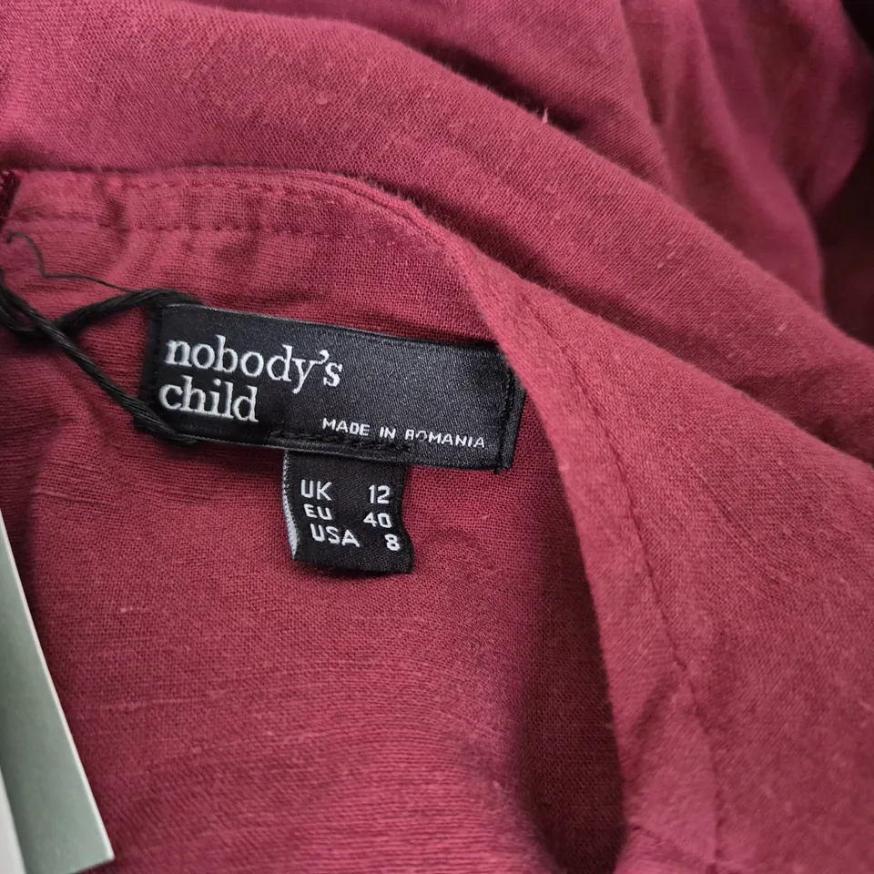 NOBODY'S CHILD ADELINE JUMPSUIT – RED, UK 12 (EU 40, USA 8)
