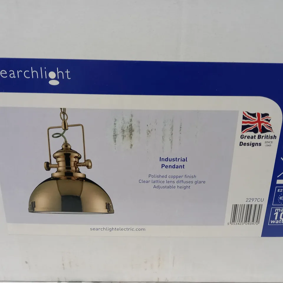 BOXED MILO INDUSTRIAL 1-LIGHT CEILING PENDANT LIGHT