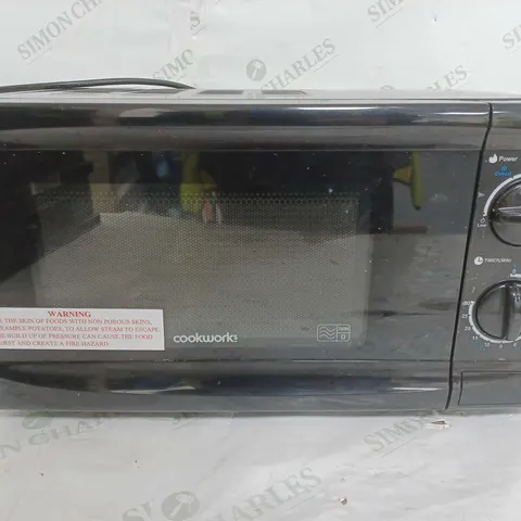 BOXED COOKWORKS 700W BLACK MICROWAVE 17L