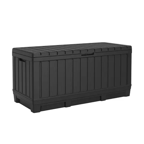 BOXED KETER KENTWOOD OUTDOOR GARDEN STORAGE BOX 350L (1 BOX)