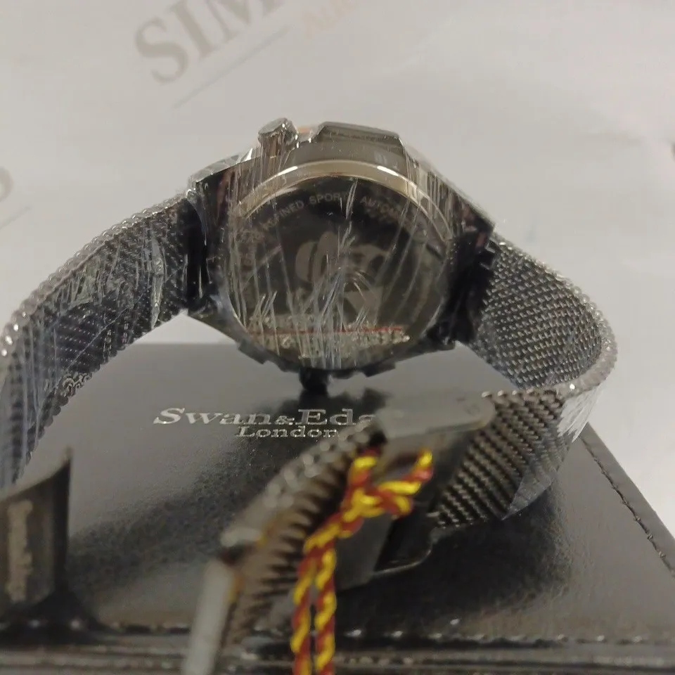  LIMITED EDITION SWAN & EDGAR HAND ASSEMBLED REFINED SPORTS AUTOMATIC BLACK WATCH RRP £200