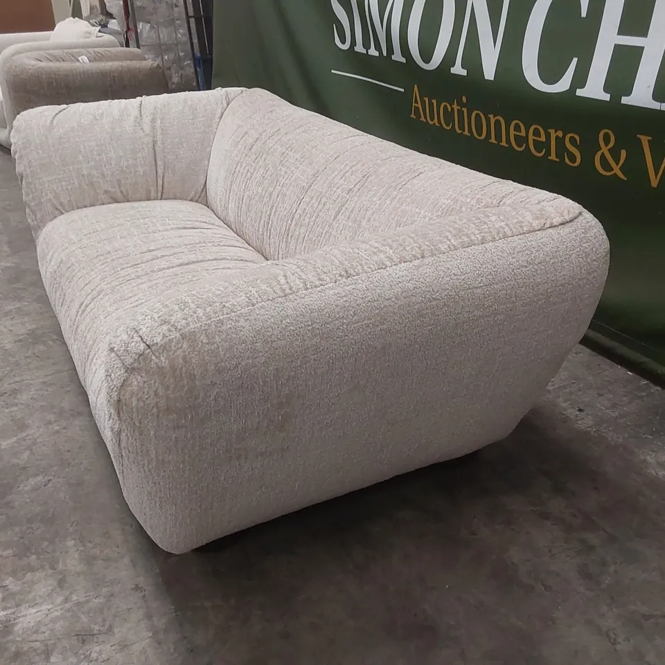 QUALITY DESIGNER ROCHE 3 SEATER OMBRA SAND FABRIC