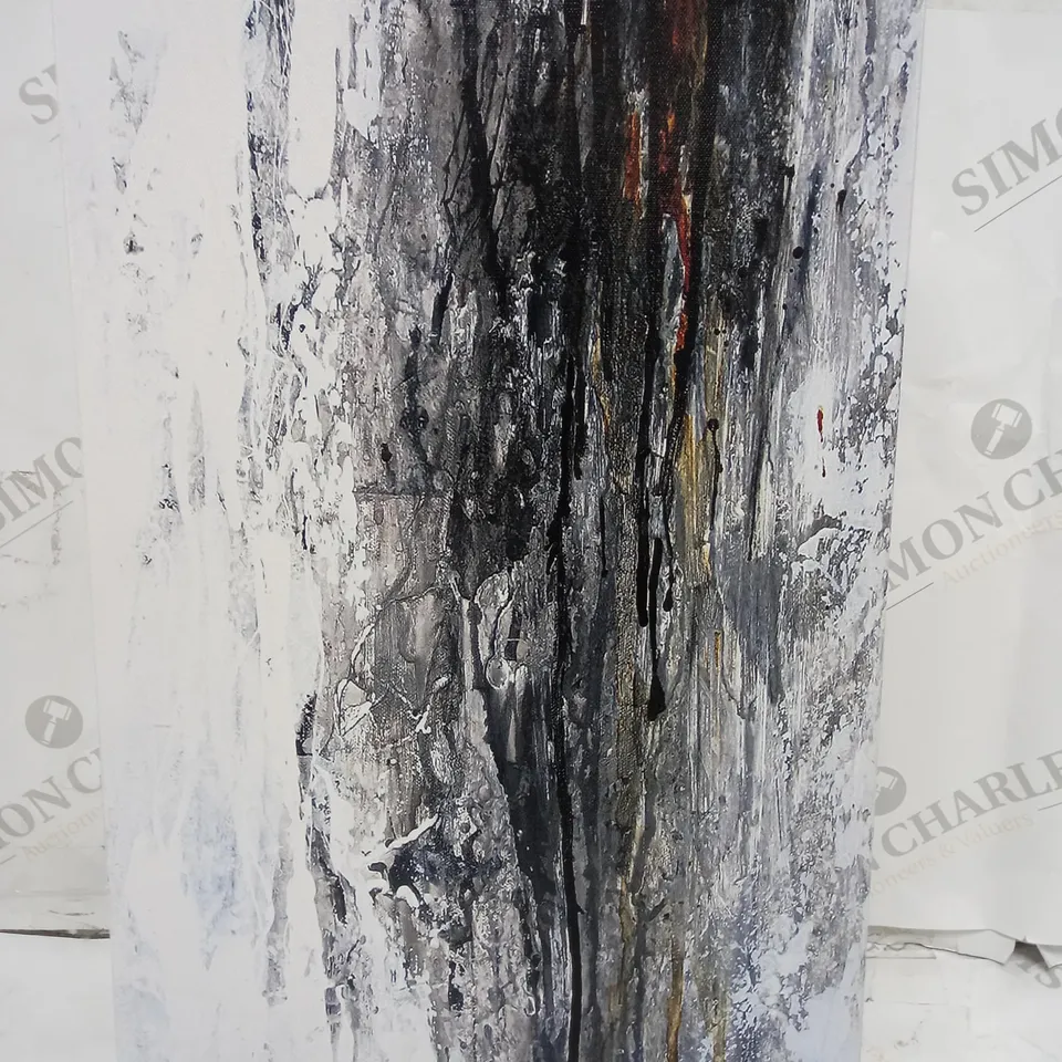 BOXED ARTIST LANE 'ASH' BY STEVE LEADBEATER, GRAPHIC ART WRAPPED ON CANVAS 31X46CM