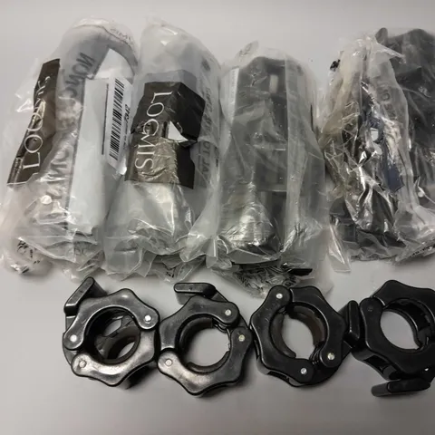 5 PACKS OF BARBELL CLIPS IN BLACK (4 PER PACK)
