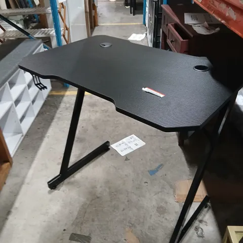 ERGONOMIC BLACK GAMING DESK