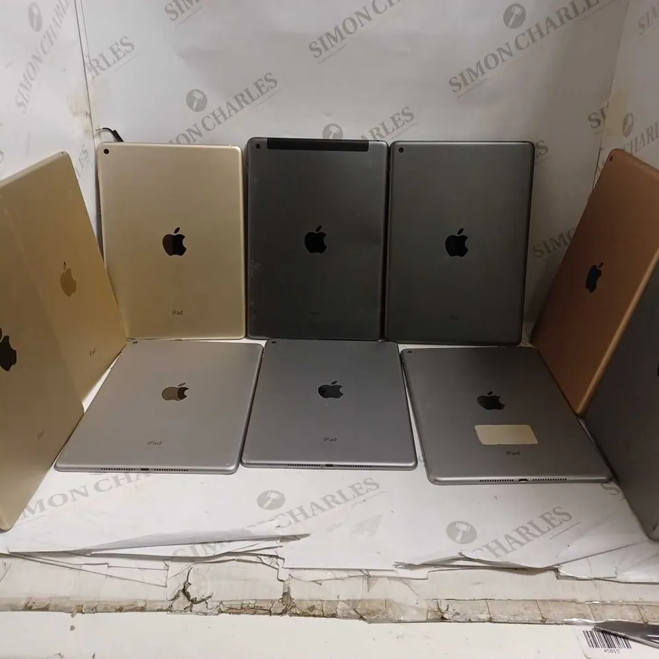 LOT OF 10 APPLE IPAD HARD SHELL CASES FOR VARYING MODELS TO INCLUDE A1673, A1566, A2602, ETC