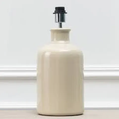 BOXED ELSPETH CERAMIC LAMP BASE - CREAM (1 BOX)