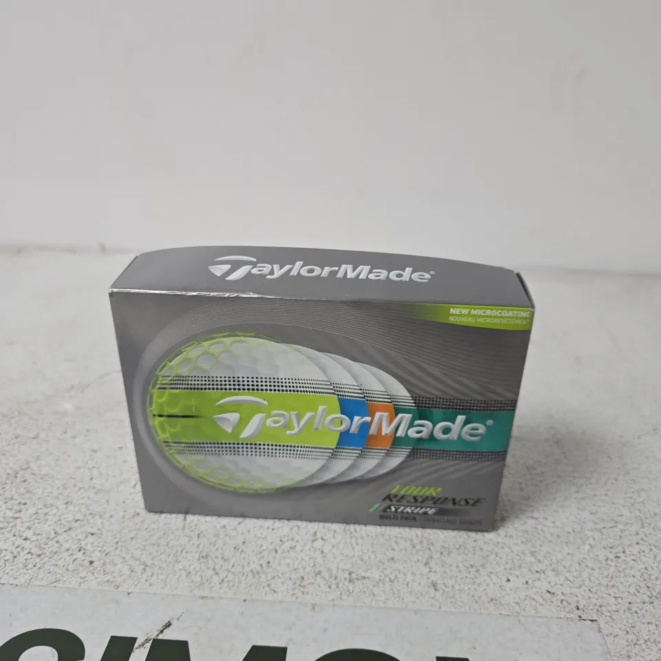 TAYLORMADE TOUR RESPONSE STRIPE GOLF BALLS – 4-PACK CONTAINING 12 BALLS