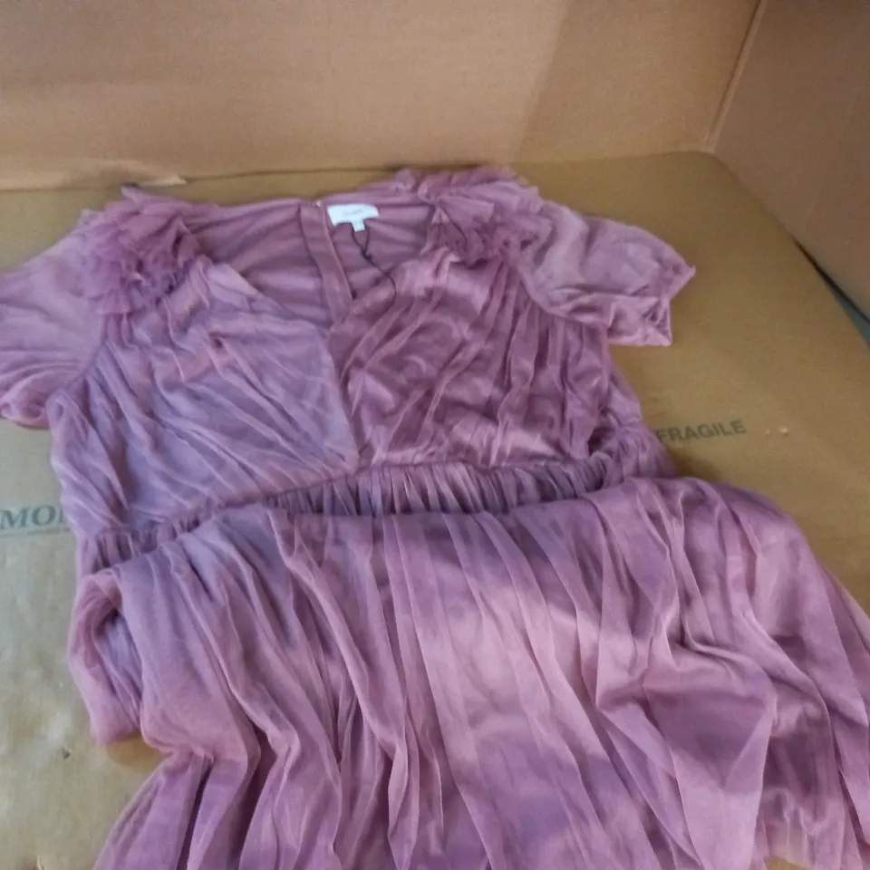 COACH NETTED DRESS IN ROSE - UK 26