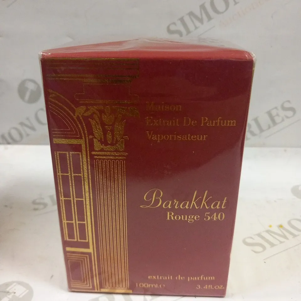 BOXED AND SEALED MAISON EXTRAIT DE PARFUM BARAKKAT ROUGE 540 EXTRAIT DE PARFUM 100ML