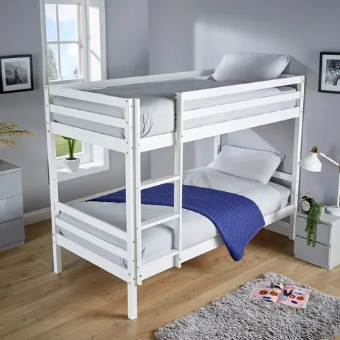 BOXED LANSFORD SINGLE (3') BUNK BED - WHITE (2 BOXES)