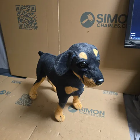 PLUSH DOG TOY – BLACK & TAN