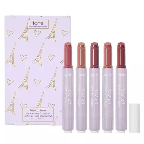 TARTE BISOU, BISOU MARACUJA JUICY LIP VINYL 5 PIECE SET & KIT