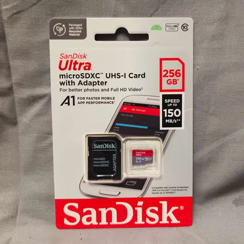SANDISK ULTRA MICROSDXC UHS-I CARD WITH ADAPTER – 256 GB
