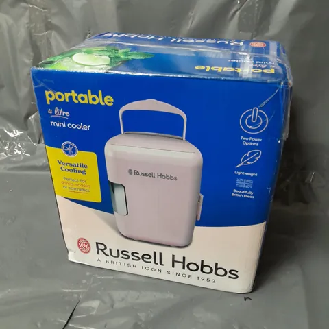 BOXED RUSSELL HOBBS PORTABLE 4 LITRE MINI COOLER 