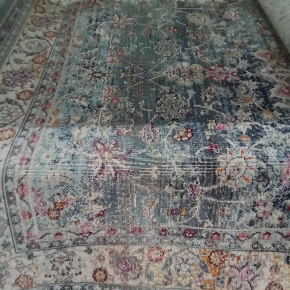 BOYNTON BLUE/BEIGE/PINK RUG 120X180CM