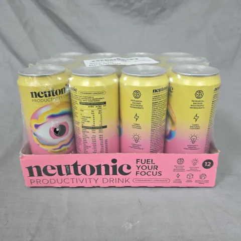 NEUTONIC PRODUCTIVITY DRINK IN STRAWBERRY LEMONADE - 12 X 330ML